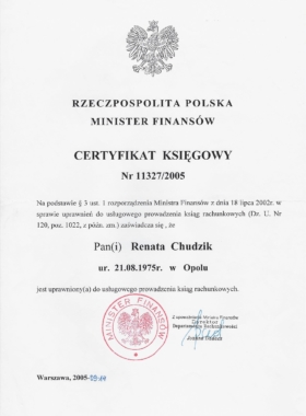 certyfikat MF